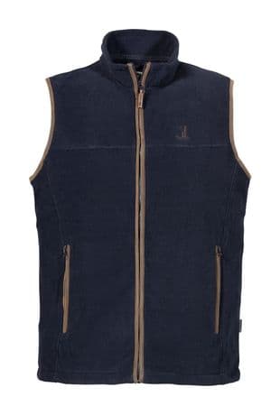 15164 Percussion Navy Blue Scotland Fleece Gilet Men's Country Hunting Shooting