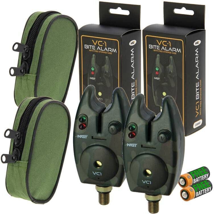 Ngt Vx1 Black Bite Alarm In Carry Case Volume Control With Battery Carp - Foto 4