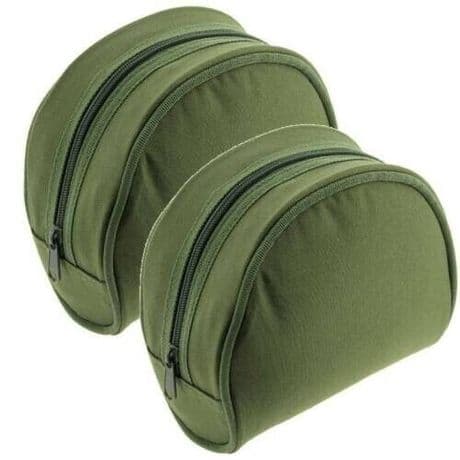2 X NGT New Green Padded Fishing Reel Case Bag for Carp Pike Course Reels 282