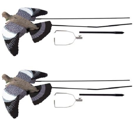 2 x Ultimate Flying Pigeon Decoy + Bouncer Pigeon Shooting Decoying Terminator