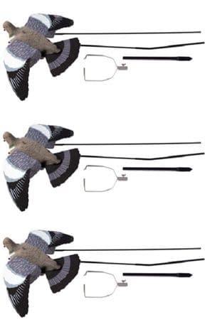 3 x Ultimate Flying Pigeon Decoy + Bouncer Pigeon Shooting Decoying Terminator