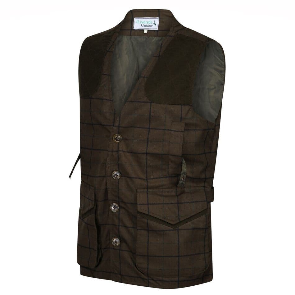Balmoral Technical Tweed Shooting Gilet Waistcoat Traditional Tailored Quality