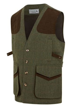 Glenbrook Wool Blend Tweed Shooting Gilet Waistcoat Traditional Tailored Quality