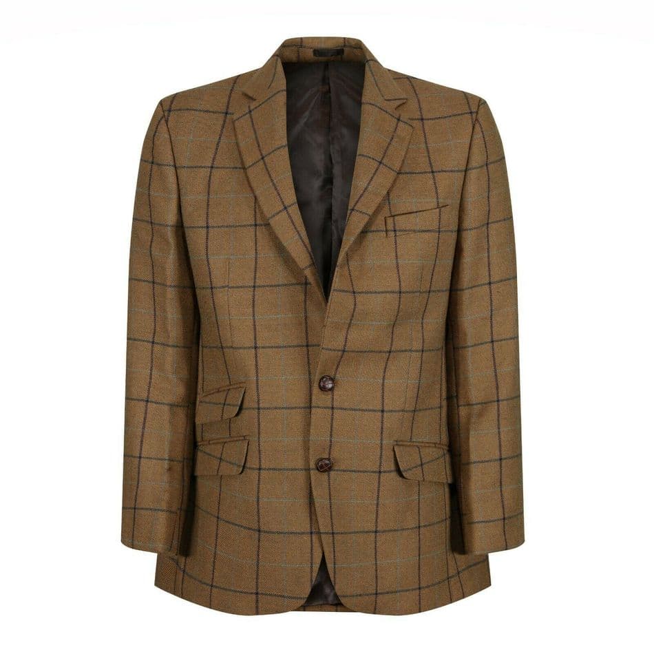 Highland Checked Tweed Jacket Blazer Sports Coat Quality 100% Wool New