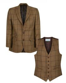 Highland Checked Tweed Jacket Blazer Sports Coat Quality 100% Wool New