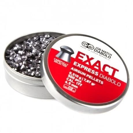 JSB Exact Express Diabolo .177 4.52 7.87gr Airgun Pellets Tins of 500 Air Shot