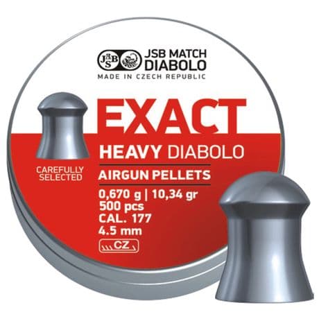 JSB Exact Heavy Domed .177 4.52mm 10.34gr Air Rifle Pellets Air Gun Tins of 500