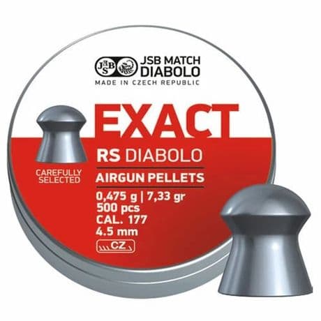 JSB Exact RS Diabolo .177 4.52 7.33gr Airgun Pellets Tins of 500 Air Shot
