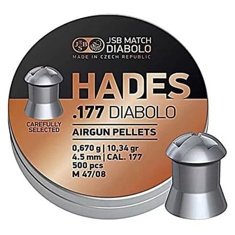 JSB Hades .177 4.50mm 10.34gr Airgun Pellets 500 Tin Air Rifle Hunting Diabolo