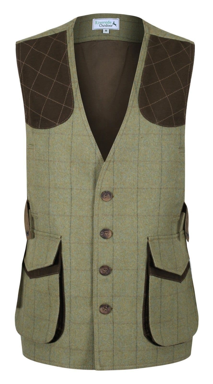 Kensington 100% Wool Tweed Shooting Gilet Waistcoat Traditional Tailored Quality
