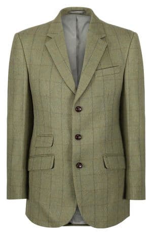 Kensington Checked Tweed Jacket Blazer Sports Coat Quality Green 100% Wool New