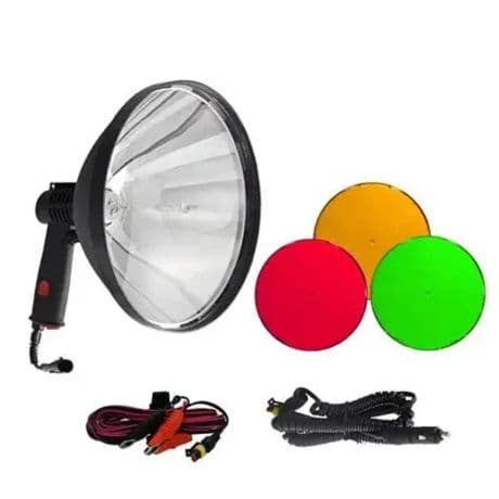 LIGHTFORCE 240MM Blitz Handheld Lamp KIT With 3 Filters Clip Lead Cig Plug + AMP