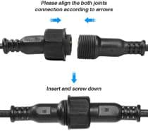 Lights Cable Extension 3M/9.8FT G40 Outdoor Garden Globe String IP44 Waterproof