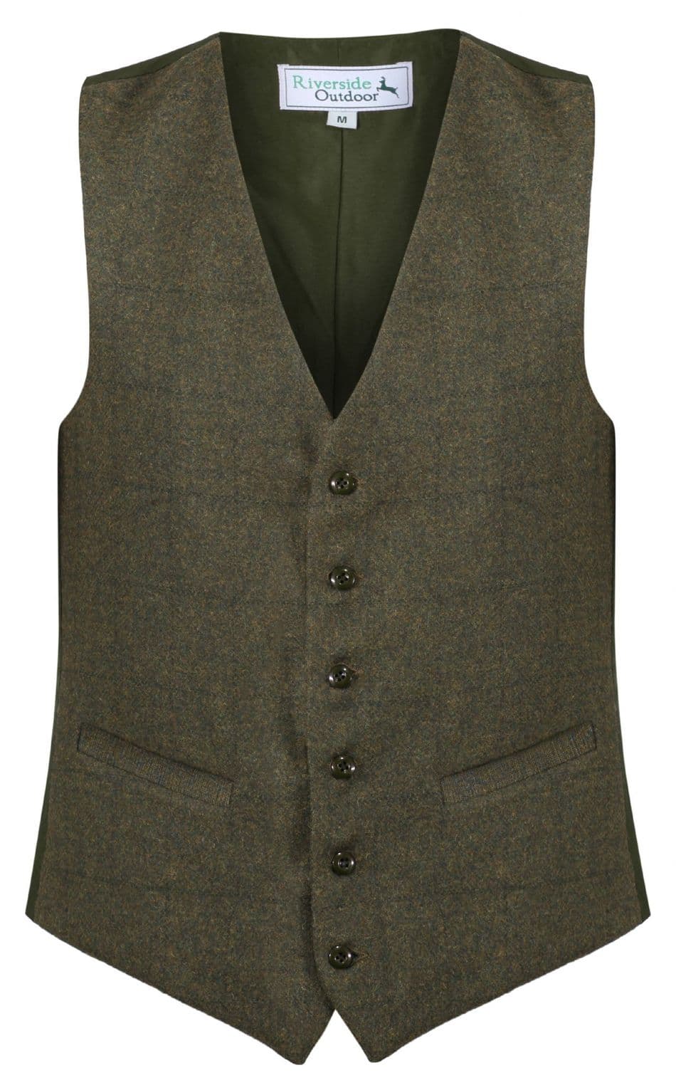 MENS WOOL Blend Blenheim Green and Olive TWEED Check Waistcoat Quality Vest