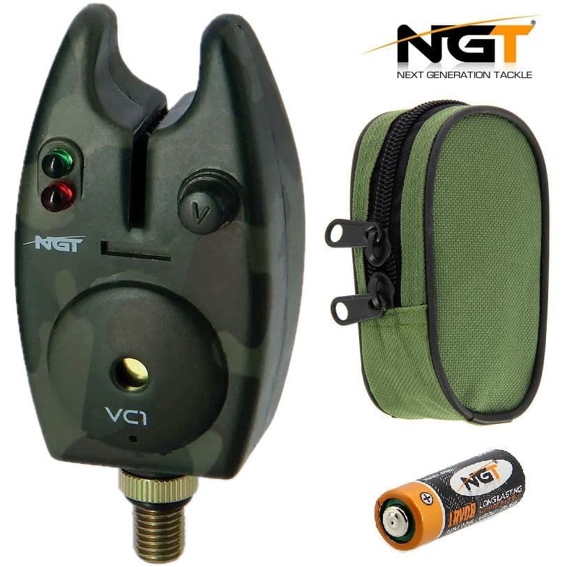 Ngt Vx1 Black Bite Alarm In Carry Case Volume Control With Battery Carp - Foto 11