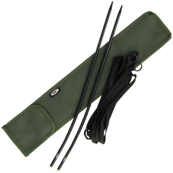 NGT Carp Fishing Distance Marker Sticks Glow in Dark Tips 12ft String Case