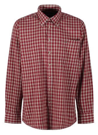 Outdoor Country Shirt Shellbrook By DEERHUNTER Claret Check Comfortable Cotton