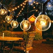 Outdoor Lights Festoon Garden Party String Lights G40 25FT Connectable 25 Bulbs