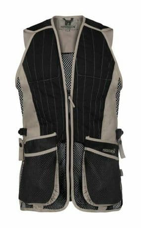 Percussion Beige Black Clay Pigeon Shooting Skeet Trap Vest Ambidextrous New