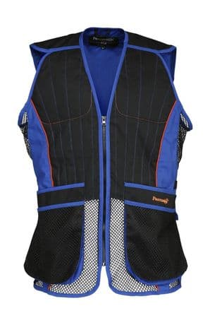 Percussion Blue Black Clay Pigeon Shooting Skeet Trap Vest Ambidextrous New