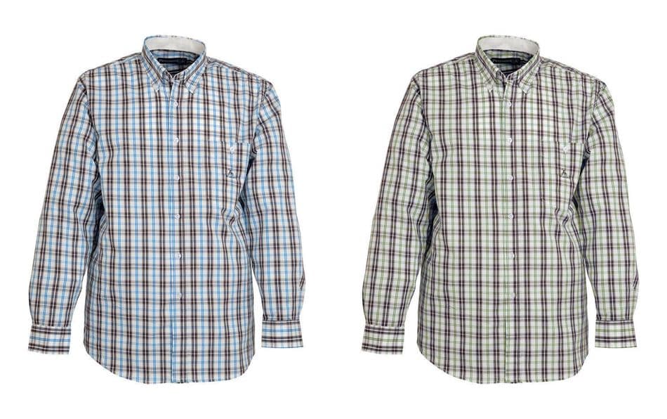 Percussion Cotton Traditional Country Checked Shirt Hunting Fishing Shooting
