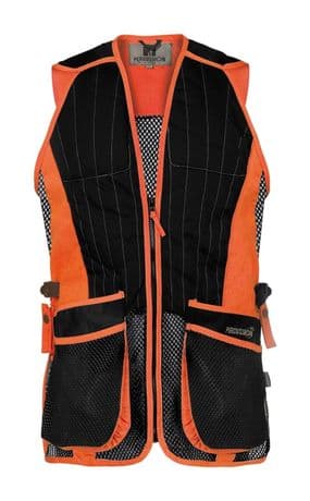 Percussion Orange Black Clay Pigeon Shooting Skeet Trap Vest Ambidextrous New