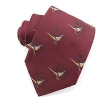 Quality Country Shooting Tie Pheasant Design Soft Silk Feel Tie New