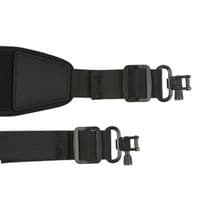 Quality Rifle Sling Airgun Neoprene + Steel Quick Release QD Swivels Black Camo
