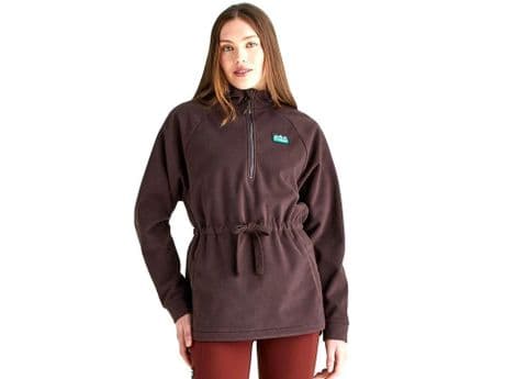 Ridgeline Ladies Malin Fleece Smock Deep Bark Snug Windproof Water Resistant New
