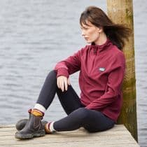 Ridgeline Ladies Narvik Fleece Winter Berry Half Zip Fleece Warm Comfy Mid Layer