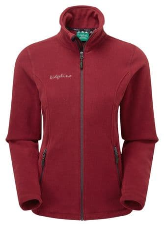 Ridgeline Ladies Rhubarb Hinterland Fleece Warm Pockets Ideal Mid Layer Womens