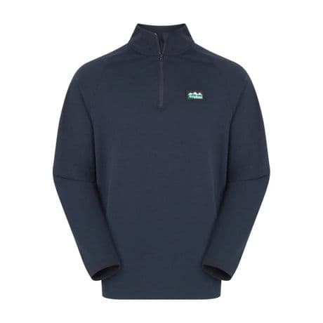 Ridgeline Men's Baseline Pull-on Zip Top Long Sleeved Top - Navy Marl