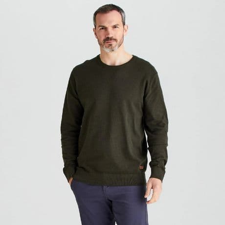 Ridgeline Men's Hartland Deep Forest Crew Knit Country Jumper Warm Smart Style