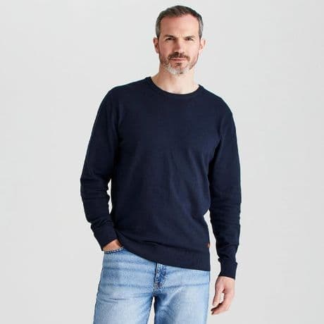 Ridgeline Men's Hartland Navy Crew Knit Top Country Jumper Warm Smart Style