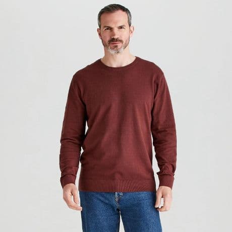 Ridgeline Men's Hartland Oxblood Crew Knit Top Country Jumper Warm Smart Style