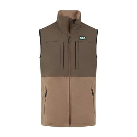 Ridgeline Mens Bark Light Bark Hybrid Fleece Soft Shell Vest Gilet Waistcoat New