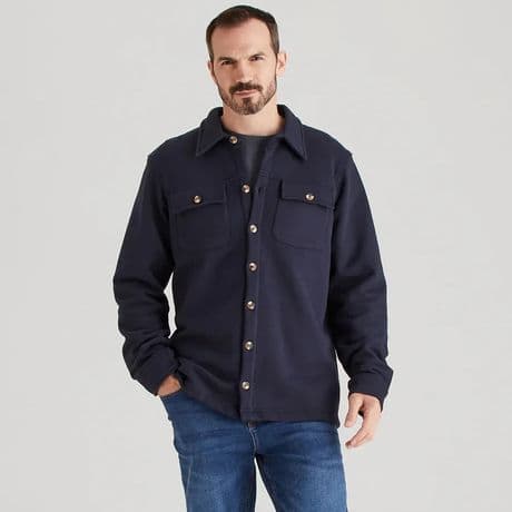 Ridgeline Mens Burnham Work Shirt Navy Blue Button Up Country Style Rugged Top