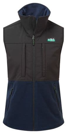 Ridgeline Mens Navy-Black Hybrid Fleece Soft Shell Vest Gilet Waistcoat New