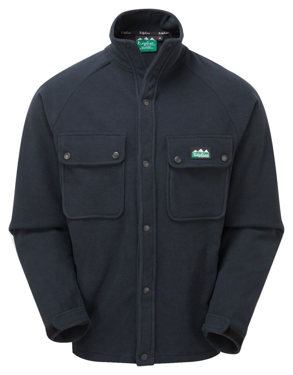 Ridgeline Navy Igloo Button Down Bush Shirt Water Resist Hardwearing Windproof