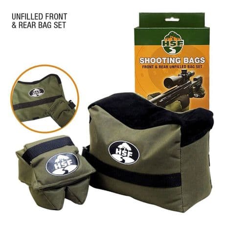 Rifle - Air Gun Front And Rear Rest Bench Bag HSF Hunting Shooting Unfilled New