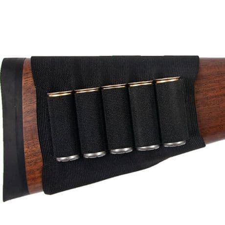 Riverside Shotgun Butt Stock 5 Shell Cartridge Holder Neoprene Gun 4.10 20 12 g