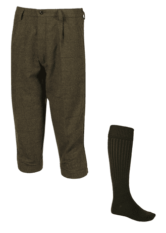 Waterproof Blenheim Tweed Shooting Breeks + Free Socks Traditional Tailored Quality Wool New