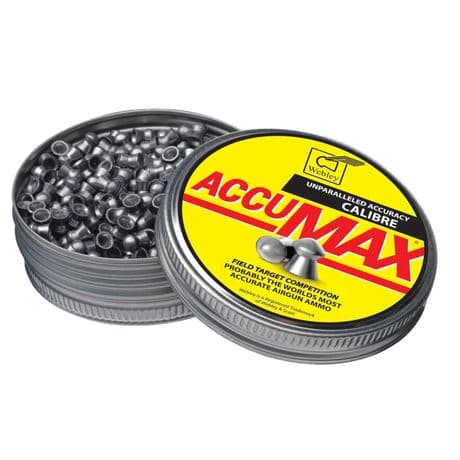 Webley AccuMAX Heavy .22 5.5mm Airgun Air Rifle Pellets 21.14gr 200 Tin