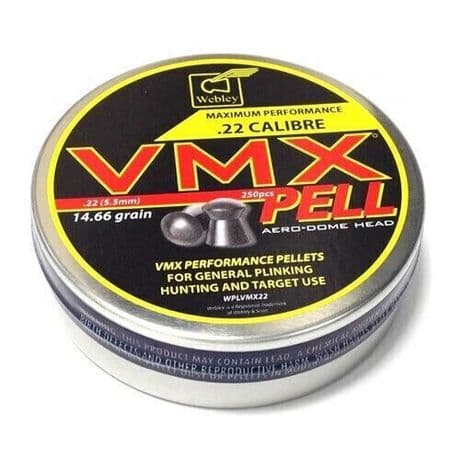 Webley VMXPell Pellets .22 5.5mm Air Rifle Pistol Airgun Hunting 250 in a tin