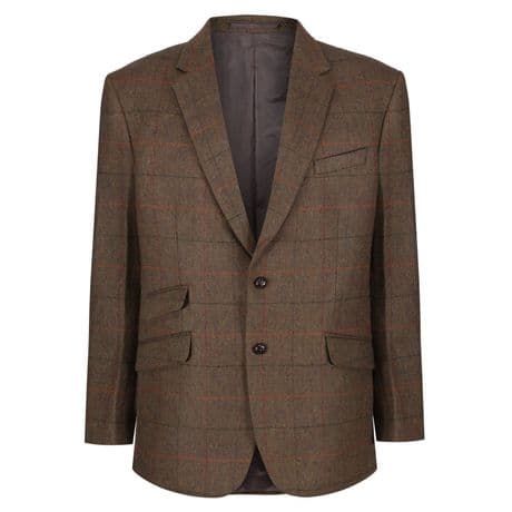 Wilmslow Check Tweed Jacket Blazer Sports Coat Quality Russet Brown Wool New