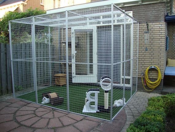 Aluminum Cat Runs. Three sided