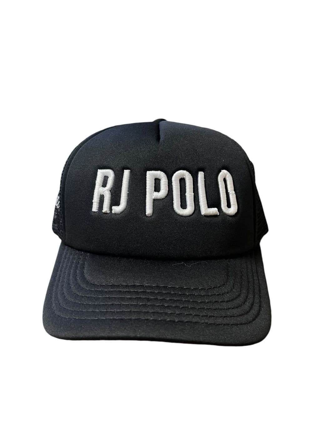 3D Black/White Padded Trucker Cap
