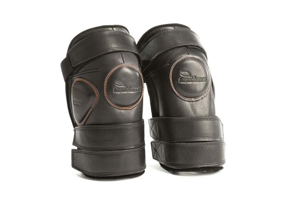 Casablanca Kneepads Black - Triple Strap Large Adult