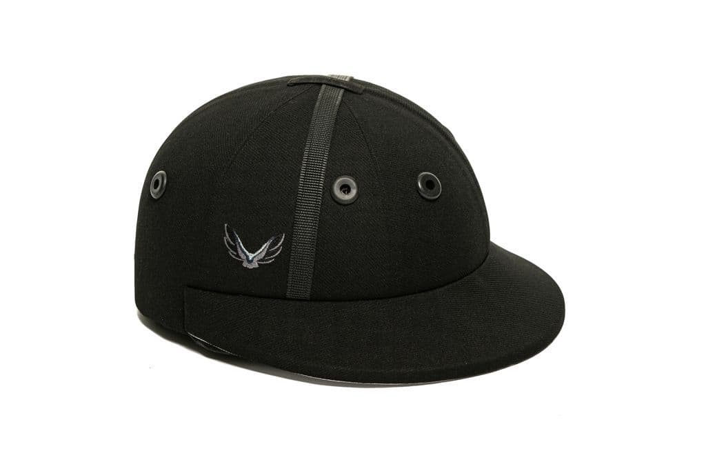 Instinct Polo Helmet Black with Black Strap and Black Grommets