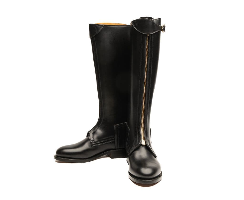 Lascano Premium Black Argentine Zipped Boots